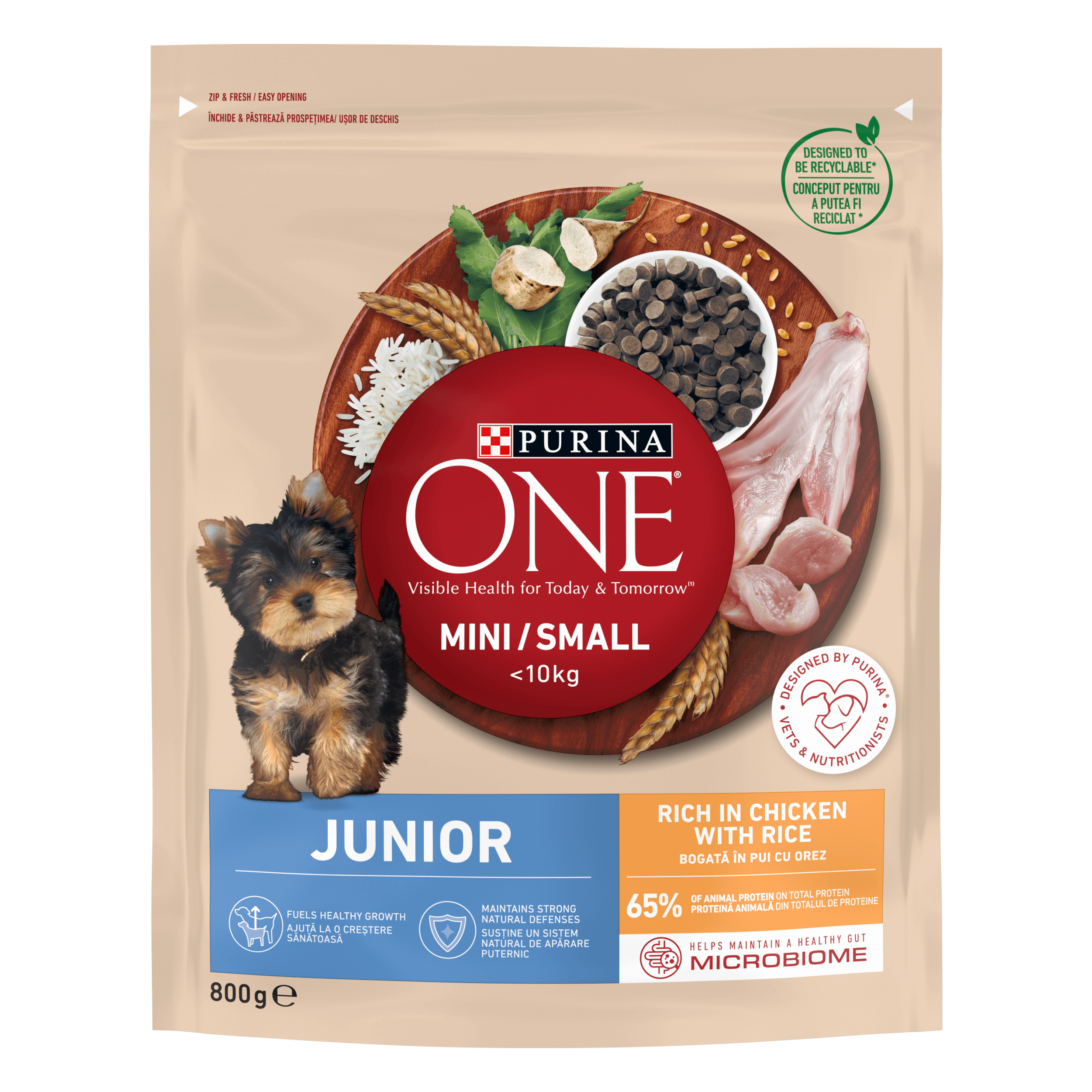 みいとと&ちび8様用PURINA ONE PURINA ONE MINI Junior, Pui, Orez, hrana uscata caini | Purina RO